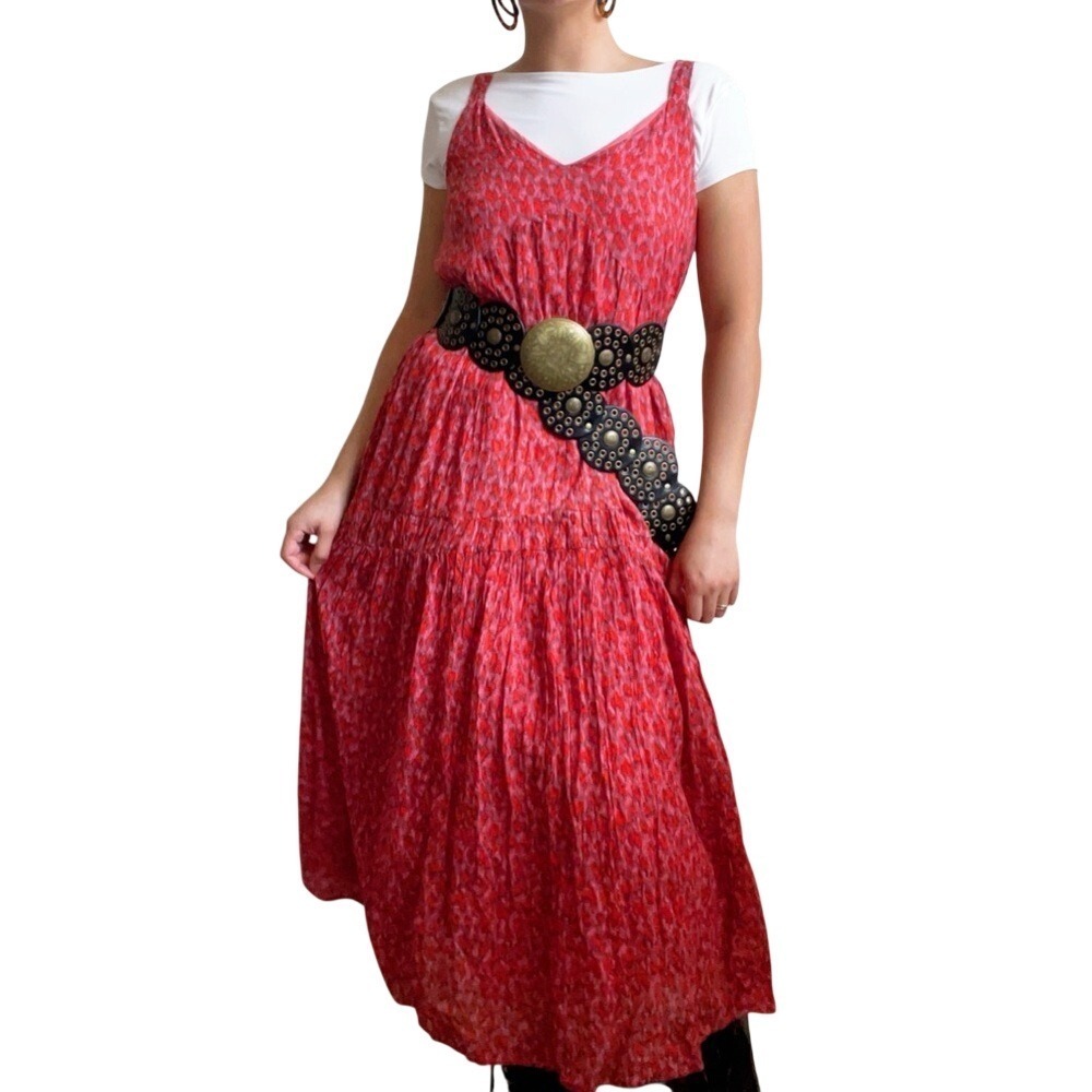 NWT Joie Boho Cottagecore Maximalism Flowy Cotton Tiered Maxi Dress